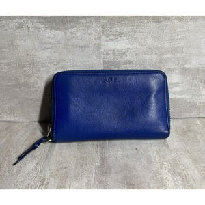 Polo Ralph Lauren Wallet Womens Leather Zip Around Organizer Clutch Card Holder